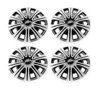 ERYUE Protecteur de Jante de Capuchon Moyeu Roue à Clipser 17 Pouces, Enjoliveur Roue Voiture Universel, Matériau ABS Haute Résistance, 4 Pièces pour Connect