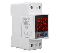 ERYUE Protecteur de Surtension Intelligent Réglable pour Dispositif de Protection sécurité Domestique AC220V avec Réinitialisation Automatique, Affichage la Tension pour des Lectures Pratiques (63A)