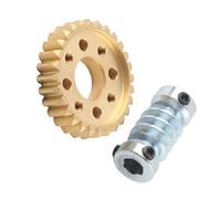 ERYUE Réducteur de Vitesse à Vis sans Fin, Haute Torsion, Rapport de Réduction 28:1, pour Robot, Arbre 6mm, Matériau en Acier Inoxydable