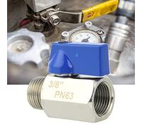 ERYUE Robinet à Bille D'arrêt à 2 Voies BSPP en Acier Inoxydable pour Raccordement de Tuyau D'eau, Vanne Filetée Mâle/femelle Résistante la Rouille pour Raccordement de Tuyau Gaz, Matériau en Acier