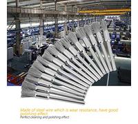 ERYUE Roue de Polissage en Fil D'acier Efficace pour L'ébavurage de la Rouille la Meuleuse 15 Pièces Mini pour Outil Rotatif Meuleuse en Métal/bois/pierre #01 3*5mm, #02 3*15mm, #03 *25mm ((*5mm