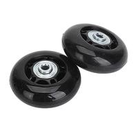 ERYUE Roues à Bagages Précises, roulettes Pivotantes Universelles en Caoutchouc de Remplacement pour Un Voyage Silencieux et Fluide pour Les Amateurs de Voyage, 2 Pièces, Noir (64x24mm / 2,5x0,9