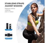 ERYUE S2-HNB-01 Support de Cou en Forme de U 2.0 avec Sangle Poitrine pour //, Direction Réglable, Enregistrement Vidéo Stable, 184 G (2.0 Maximum)