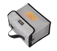 ERYUE Sac Antidéflagrant pour Batterie au Lithium Ignifuge, Pochette de Rangement de Protection Portable avec Fermeture à Glissière pour Batterie Drone, Gris, 10,2x5,1x8,3 Pouces