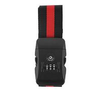 ERYUE Sangles Croisées Durables pour Bagages avec Serrure TSA, Ceinture de Voyage Réglable pour la sécurité des Bagages, Les Voyageurs Fréquents, Serrure PC + Sangle PP, Colorée (Sangle Noire et