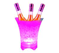 ERYUE Seau à Glace LED 7 Couleurs avec Stéréo BT, Refroidisseur de Boissons Compact de 5 L pour Camping en Plein Air, Bar, KTV, 6 Modes D'éclairage, activé par Le Son