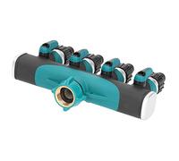 ERYUE Séparateur d'eau à Valve Métallique à 4 Voies, pour Système D'irrigation Goutte Goutte de Pelouse de Jardin, Connecteur Contrôleur Distribution d'eau en Alliage D'aluminium