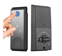 ERYUE Serrure de Porte D'entrée sans clé à écran Tactile Intelligent pour Chambre à Coucher, Serrure de Carte avec Mot Passe D'empreinte Digitale WIFI avec clé Mécanique pour une sécurité Améliorée