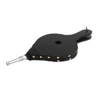 ERYUE Soufflet de Cheminée Manuel, Souffleur d'air en Bois, Outils de Feu pour BBQ, Kit D'outils Décoratifs Rustiques pour Barbecue (Tube d'argent)