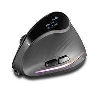 ERYUE Souris de Jeu ZELOTES Fil, Légère et Ergonomique, pour Ordinateur BT, avec écran OLED, pour Ordinateur Portable, Noir