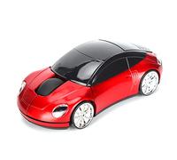 ERYUE Souris sans Fil Portable Intelligente en Forme de Voiture 2,4 G avec Récepteur USB pour Tablette D'ordinateur Portable de Bureau, Utilisant Une Technologie Optique (Rouge)