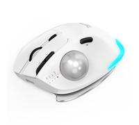 ERYUE Souris Trackball avec Poignée Semi-Verticale pour Une Protection du Poignet et Une Utilisation Confortable, Matériau ABS (Blanc)