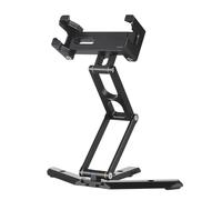 ERYUE Support de Téléphone Multifonctionnel Pliable, Pince Réglable pour Téléphones, Support de Noir en Alliage D'aluminium Durable, Bureau pour Le Travail