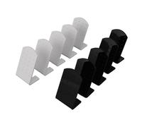 ERYUE Support pour Boucles d'oreilles en Acrylique, 10 Pièces, 24 Trous, Organisateur de Clous d'oreilles en Forme de L, Présentoir Bijoux, Support pour Filles et Femmes, Noir et Blanc