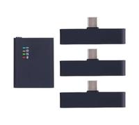 ERYUE Système de Microphone Cravate Professionnel sans Fil, 3 Récepteurs, Réduction du Bruit, Léger, Prêt à l'emploi, pour Téléphones, Ordinateurs, Appareils Photo, Micro pour Entretiens, Cours en