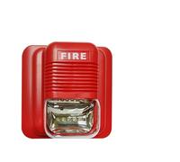 ERYUE Système de sécurité D'alarme Incendie avec Son Très Fort et Flash Lumineux, pour Bureau à Domicile, Hôtel, Restaurant, Matériau ABS Rouge