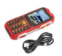 ERYUE Téléphone Senior Multifonctionnel, Téléphone Portable débloqué Double SIM 2G, Gros Bouton, Batterie 16800 MAh, Téléphone Rétro avec SOS, Fonction Power Bank, Changeur de Voix (Rouge)