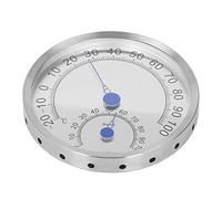 ERYUE Thermomètre Rond en Acier Inoxydable, étanche et Résistant à la Chaleur, pour Stations Météorologiques Extérieures, Décoration Murale de la Maison, Thermomètre à Affichage Cadran pour Salons