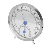 ERYUE Thermomètre Rond étanche, Thermomètre Résistant à la Chaleur en Acier Inoxydable avec Cadran en Alliage de Magnésium pour L'extérieur, Résistant à la Corrosion, aux (avec support)