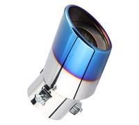 ERYUE Tip de Silencieux Arrière de la Voiture Universelle du Tuyau D'échappement, en Acier Inoxydable de Couleur Bleu chromé, Améliorer le Sentiment de Hiérarchie des Véhicules,
