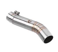 ERYUE Tipe Central D'échappement de Moto de 51 Mm, Connectez-vous pour CBR500R CB500X CBR500, S'adapte pour 2013-2015, en Acier Inoxydable, Réduisant la Température D'échappement,