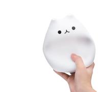 ERYUE Veilleuse Chat Mignon en Silicone Souple Lampe LED 7 Couleurs Changeantes Lumière D'ambiance pour Petite Amie