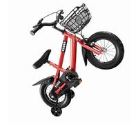 ERYUE Vélo pour Enfants avec Cadre en Acier Durable à Haute Teneur en Carbone pour Enfants de 3 à 7 Ans, Siège Réglable avec Roues D'entraînement Filles, adapté Diverses Surfaces de Route, 14 Pouces