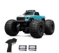 ERYUE Voiture Télécommandée Amphibie, Véhicule de Cascade Tout-Terrain 4WD pour Enfants, Jouet de Plage Tout Terrain pour Adolescents et Adultes (Bleu #-2)