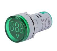 ERYUE Voltmètre à Lampe Ronde, Longue Durée de Vie, Indicateur de Tension Numérique 6-100V pour Projet Bricolage, Plastique Vert (Vert)