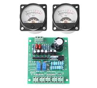 ERYUE VU-mètre, Lot de 2 Amplificateurs de Niveau Audio pour Enregistrement, Rétroéclairage Chaud avec Carte Pilote pour Compteurs Test, Panneau VU-mètre, Plastique + Métal