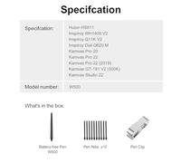 ERYUE W500 Stylet sans Batterie 8192 Niveaux de Pression-pour/Inspiroy/Kamvas-Stylo pour Tablette D'écriture