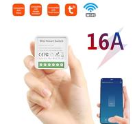 ERYUE WiFi Smart Light 16A Disjoncteur à Monter Soi-même Interrupteur temporisé pour Commande Vocale Intelligente Compatible avec le Réglage de la Minuterie pour la Maison et le Bureau ABS Blanc 1