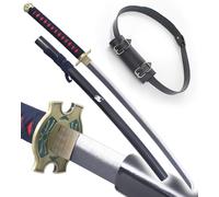 Erza Katana en Bois Fairy Tail Sabre Erza Scarlett Epee Replique Sabre + Ceinturon Noir Porte Epee Ceinture Décoration