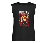 Erza Scarlet Fairy Tail Vest Tank T-Shirt Black Unisex Mens Sleeveless Tops Tees L