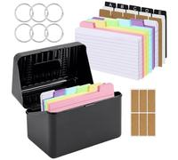 Erzekrim 260 pcs Flash Cards Boite Couleurs Cartes de Révision Fiches Cartes de Vocabulaire Flash Cartes de Vocabulaire pour École Bureau Maison Étude Notes