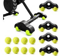 Erzekrim Lot de 4 pieds à bascule pour entraînement à roulettes Wahoo Kickr Core avec 8 balles de tennis, portables (3 en 1)