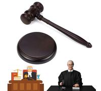 Erzekrim Marteau de Vente aux Enchères en Bois et Bloc de Résonance en Bois De Qualité Supérieure pour Juges, Avocats, Ventes Aux Enchères, Jeu de Rôle pour Enfants et Cadeaux