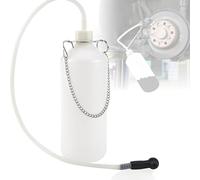 Erzekrim Réservoir de Liquide de Frein 1L Bouteille de Purgeur de Frein Purge de Circuit de Freinage avec Tuyau de 60cm et Adaptateur en Caoutchouc Bouteille de Recuperation de Liquide de Frein