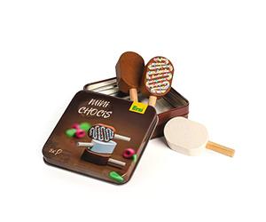Erzi 14031 Mini EIS Chocis dans une boîte en bois, jouet de magasin | Pour les enfants, les magasins, les jeux de rôle, créer des mondes de jeu créatifs