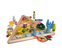 Erzi 42489 Assiette nutritionnelle en Bois pour Apprendre aux Enfants l'importance d'une Alimentation Saine