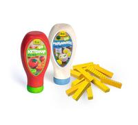 Erzi Ensemble de frites en bois pour enfant - Ketchup et Mayonnaise