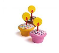 Erzi Pièces en bois Ensemble de muffins Happy Birthday ERZI13155 Multicolore Petit