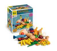 Erzi Jouet de cuisine amusant Erzi28217 Set d'aliments en bois 75 pièces Bleu