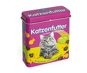 Erzi Pretend Play en bois épicerie Merchandize Chat Nourriture dans une boîte métallique - version anglaise
