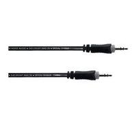 Câble de raccordement Cordial 14827 Jack audio [1x Jack mâle 3.5 mm - 1x Jack mâle 3.5 mm] 0.50 m noir gaine en PVC, torsadé