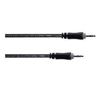 Câble de raccordement Cordial 14829 Jack audio [1x Jack mâle 3.5 mm - 1x Jack mâle 3.5 mm] 1.50 m noir gaine en PVC, torsadé