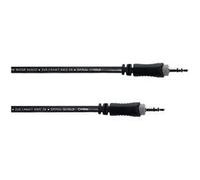 Câble de raccordement Cordial 14828 Jack audio [1x Jack mâle 3.5 mm - 1x Jack mâle 3.5 mm] 1 m noir gaine en PVC, torsadé