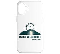 ES ist Vollbracht - Passover Easter Jesus Empty Tomb German Coque pour iPhone 16 Plus