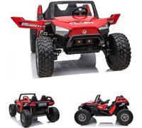 ES-Toys Enfants Voiture électrique Buggy 928 Siège en similicuir Allrad Mp3 Deux places
