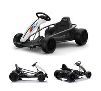 Es-Toys Kart électrique pour Enfants FXI1 Blanc avec Fonction de dérive 5-10km/h